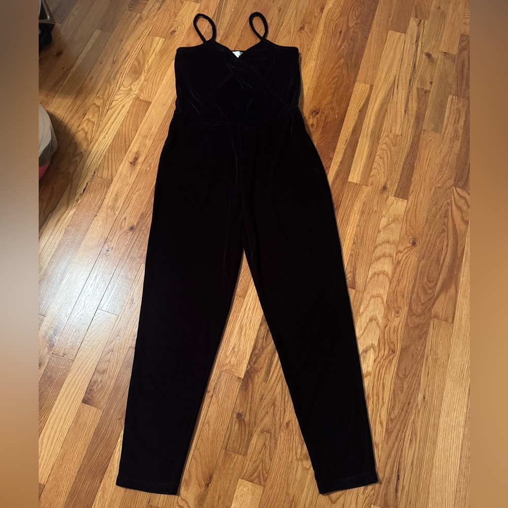 Velvet jumpsuit black size S